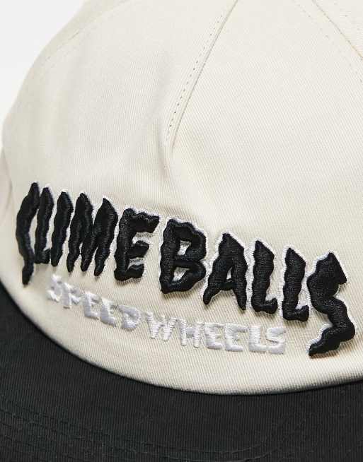 Santa Cruz slimeball stripe cap in off white and black ASOS