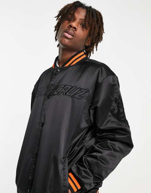 Santa Cruz stadium varsity jacket in black ASOS