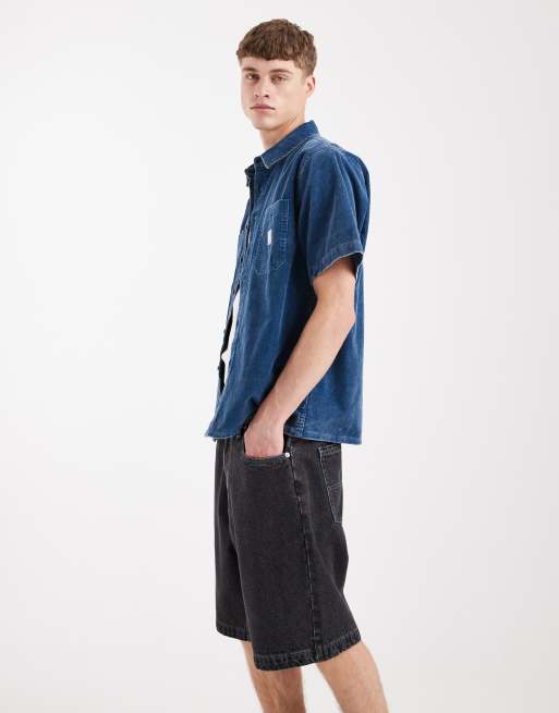 Santa Cruz - Stamped Big - Løstsiddende sorte shorts med logo, 3 af 5