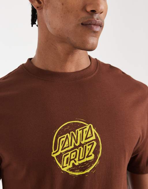 Santa Cruz stamped front graphic t-shirt in brown, 5 of 5