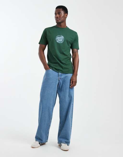 Santa Cruz stamped front graphic t-shirt in green, 2 of 5