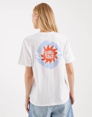 Sun Daze - T-Shirt in Weiß mit Grafik Weiß 42
