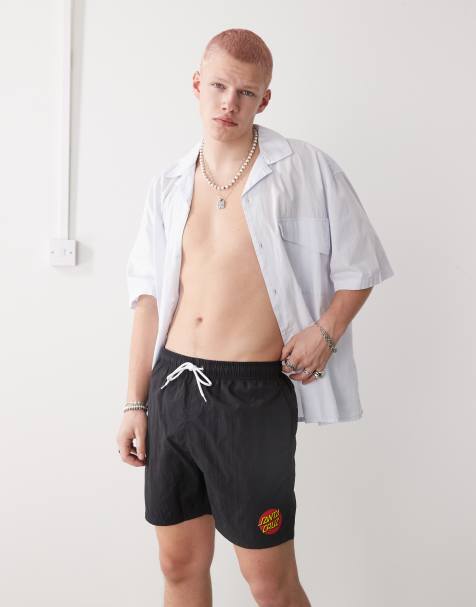 Santa Cruz – Svarta badshorts med klassisk, rund logga - view 1