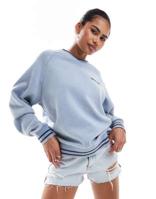 Santa Cruz - Sweatshirt in Blau mit Logo und Rundhalsausschnitt