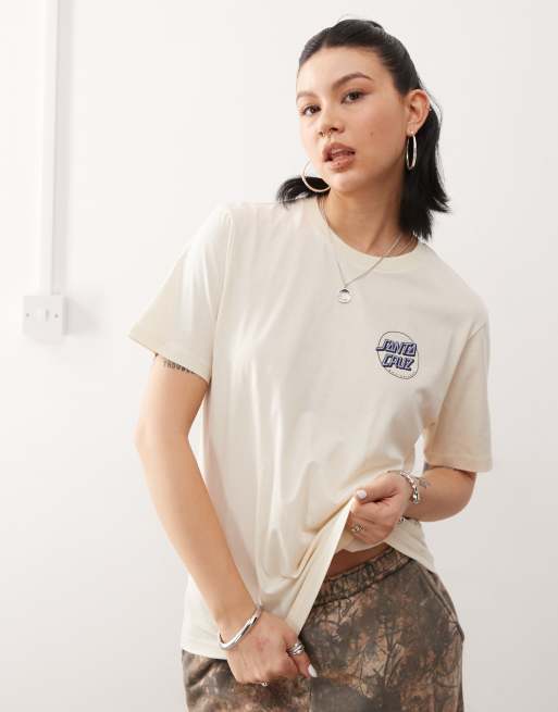 Santa Cruz - T-shirt avec logo circulaire au dos - Crème, 2 de 4