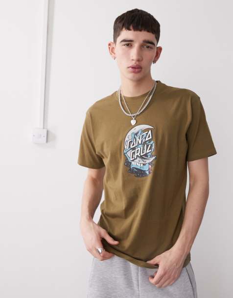 Santa Cruz – T-Shirt in Blau mit Halbmond-Grafiklogo - view 1