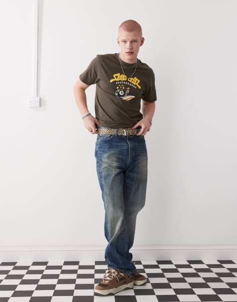 Santa Cruz – T-Shirt in Braun mit Surf-Logo - view 1
