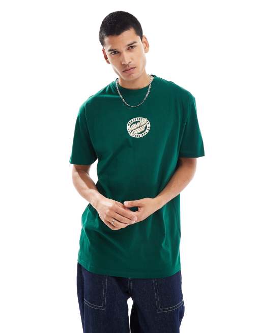 Santa Cruz – T-Shirt in Grün mit ovalen Punkt-Logo