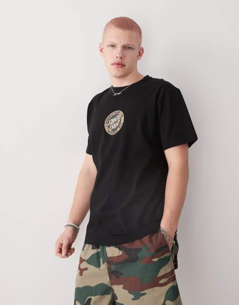 Santa Cruz – T-Shirt in Schwarz mit kleinem Logo - view 1