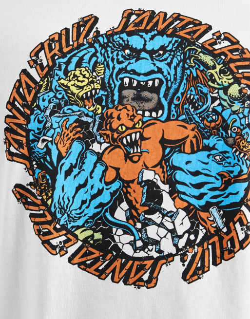Santa Cruz – T-Shirt in Weiß mit Monster-Grafik, 5 von 5