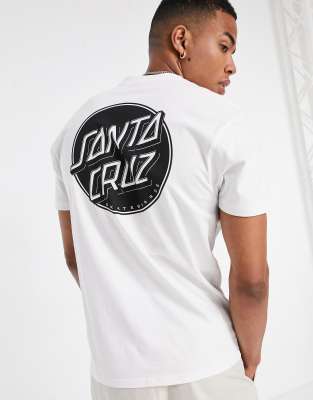 Santa Cruz - T-shirt met logo in wit | ASOS
