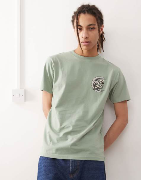 Santa Cruz - T-shirt met logoprint met halve maan op de achterkant in grijs - view 1