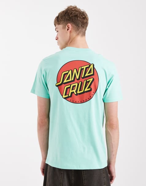 Santa Cruz - T-shirt met logoprint op de achterkant in mintgroen - view 1