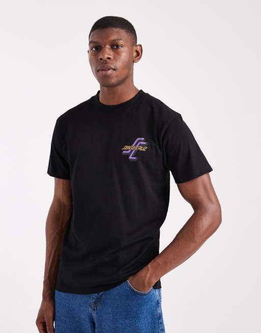 Santa Cruz - T-shirt nera con stampa sul retro con logo e zucca, 3 di 5