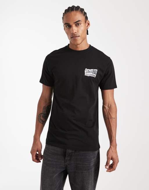 Santa Cruz t-shirt with hand back print in black, 3 of 5