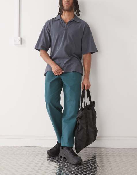 Santa Cruz Tab elasticated pants in teal - view 1