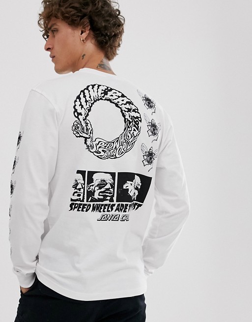 Santa Cruz This Fast long sleeve t-shirt with arm and back print in white