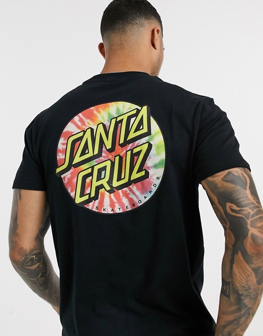 Santa Cruz Tie Dye Dot t-shirt in black