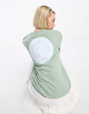 Santa Cruz til the end t-shirt in sage green with chest and back print - ASOS Price Checker