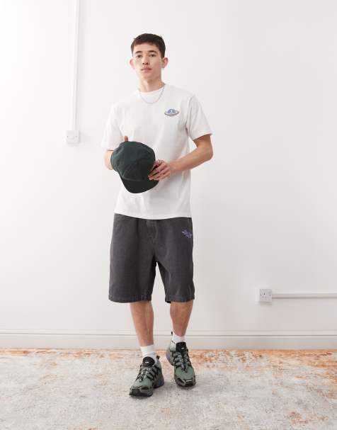 Santa Cruz - UFI Big - Denim short met borduursel in zwarte wassing - view 1