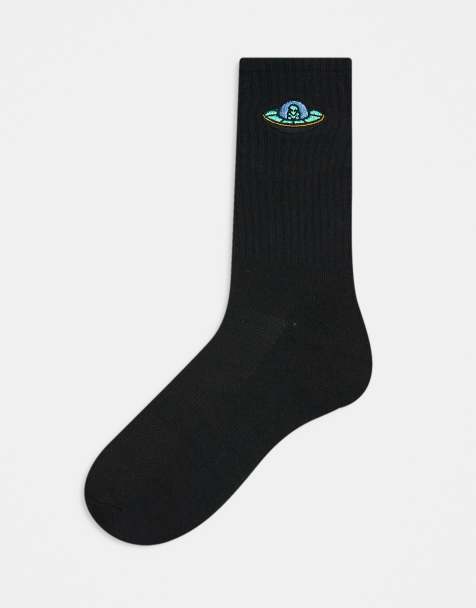 Santa Cruz - UFO - Chaussettes brodées - Noir - view 1