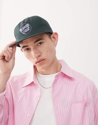 [Santa Cruz] Santa Cruz UFO Dot logo snapback cap in teal-Green One Size Teal