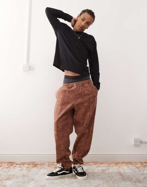 Santa Cruz - Unite - Broek met print in oranje met wassing