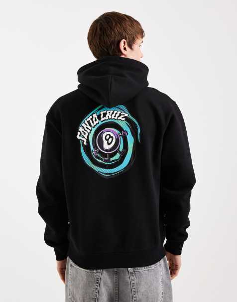 Santa Cruz vertigo logo back graphic hoodie in black - view 1