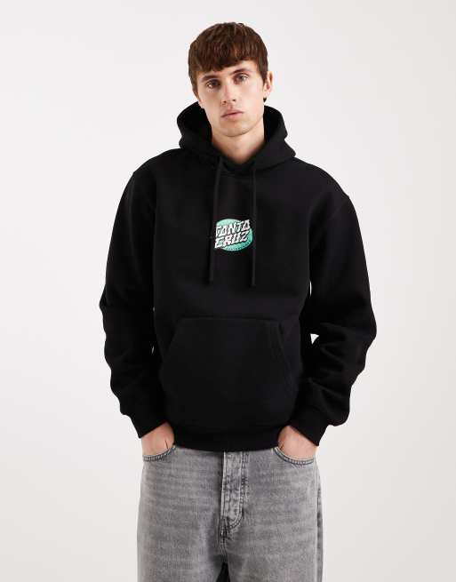 Santa Cruz vertigo logo back graphic hoodie in black, 3 of 5