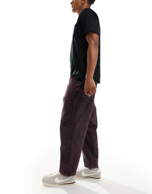 Santa Cruz – Vinröda, tvättade, baggy jeans, 3 av 5