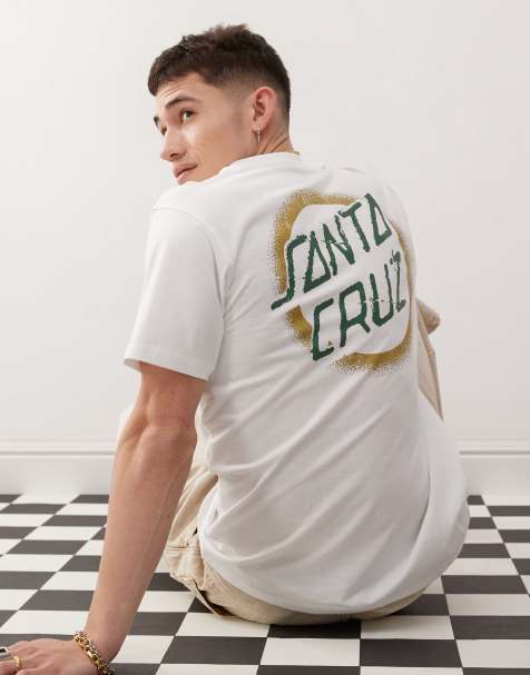 Santa Cruz – Vit t-shirt i oversize med tryck baktill - view 1