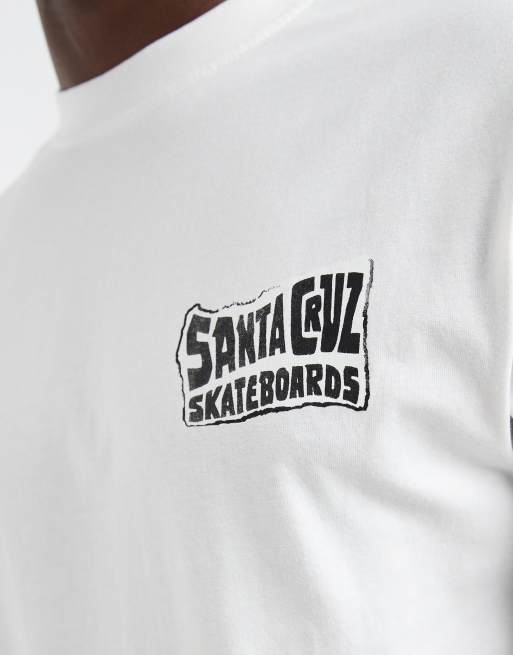 Santa Cruz – Vit t-shirt med handtryck baktill, 5 av 5