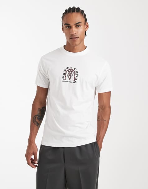 Santa Cruz – Vit t-shirt med tryck framtill - view 1