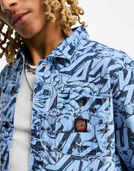 Santa Cruz Watkins Giacca di jeans trucker blu jeans con