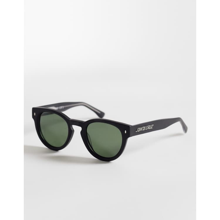 Occhiali Da Sole Django Unisex Rotondi - Lenti Rosse Trasparenti E Montatura Nera Metal