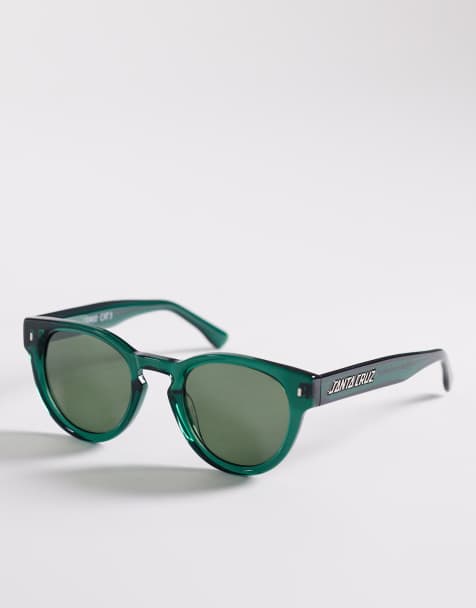 Santa Cruz watson round frame sunglasses in green - view 1