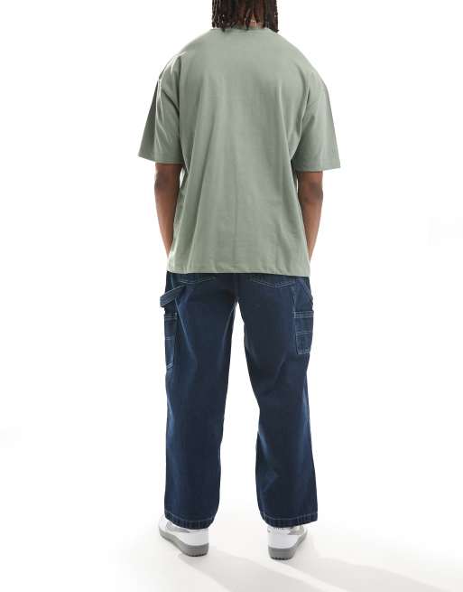 Santa Cruz – Weite Carpenter-Jeans in dunkelblauer Waschung mit Kontrastnaht, 3 von 5