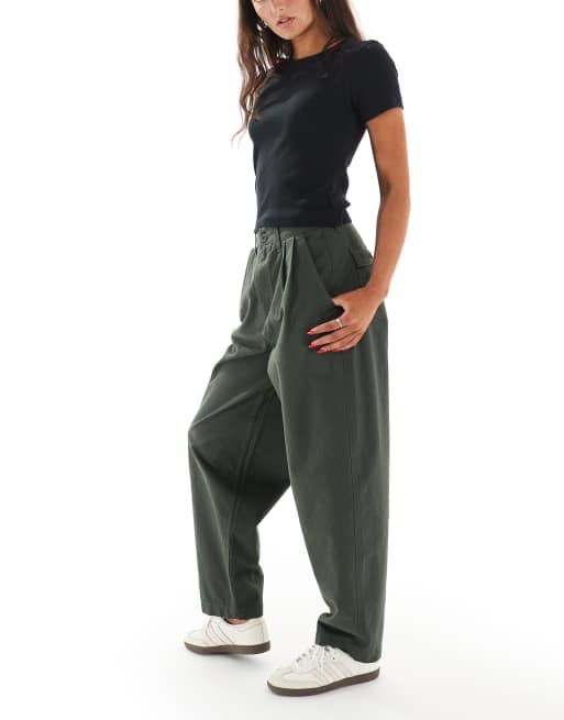 Santa Cruz wide leg balloon pants in khaki, 4 of 5