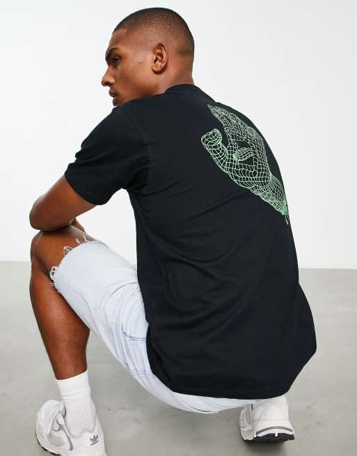 Santa Cruz – Wireframe – Czarny T-shirt z nadrukiem z krzyczącą dłonią na plecach – Tylko w ASOS