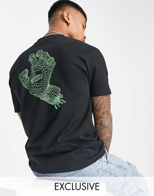 Santa Cruz wireframe screaming hand back print t-shirt in black exclusive at ASOS
