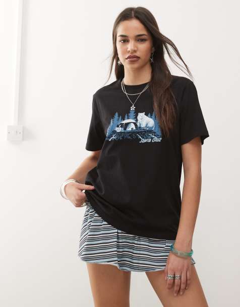 Santa Cruz - Woodland Mini Strip - Sort T-shirt med print - view 1