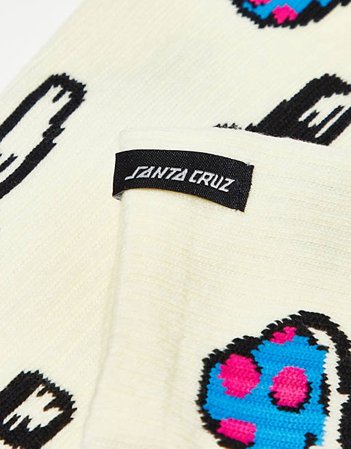 Homme Vêtements Sous-vêtements Chaussettes X asos chaussettes à imprimé champignon sur lensemble Santa Cruz pour homme en coloris Blanc 