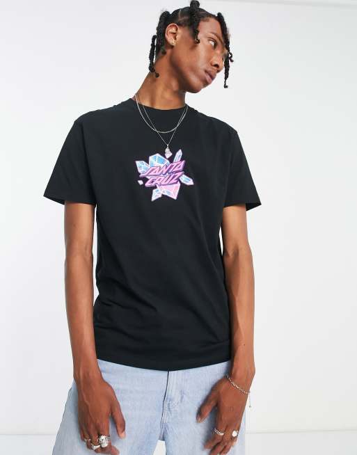 Santa Cruz x ASOS t-shirt in black with crystal shard print