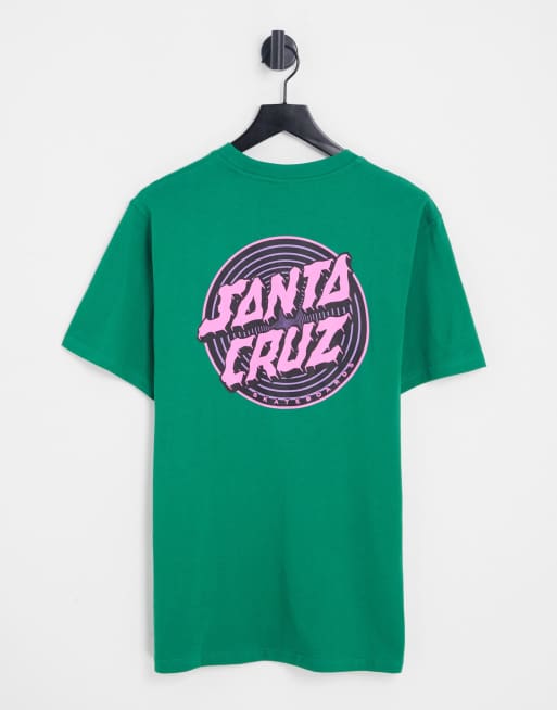 Santa Cruz x ASOS t shirt in green with spiral dot back print ASOS