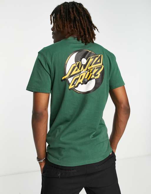 Santa Cruz yin yang dot t-shirt in green