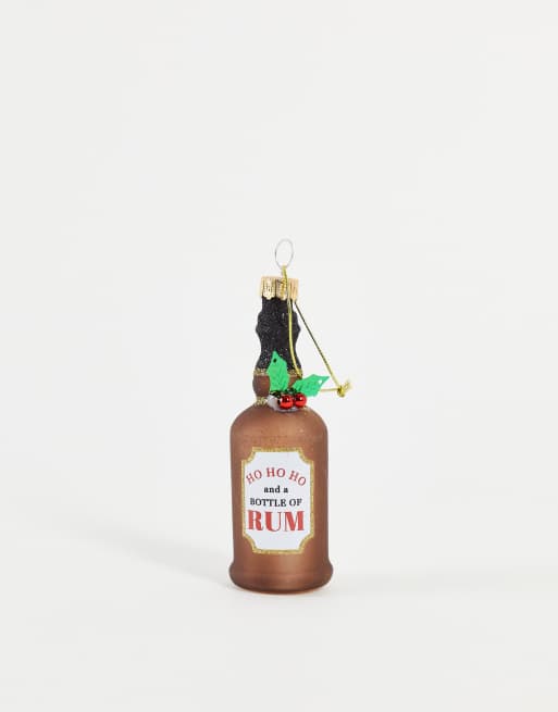 Sass and Belle - Julekugle med romflaskedesign
