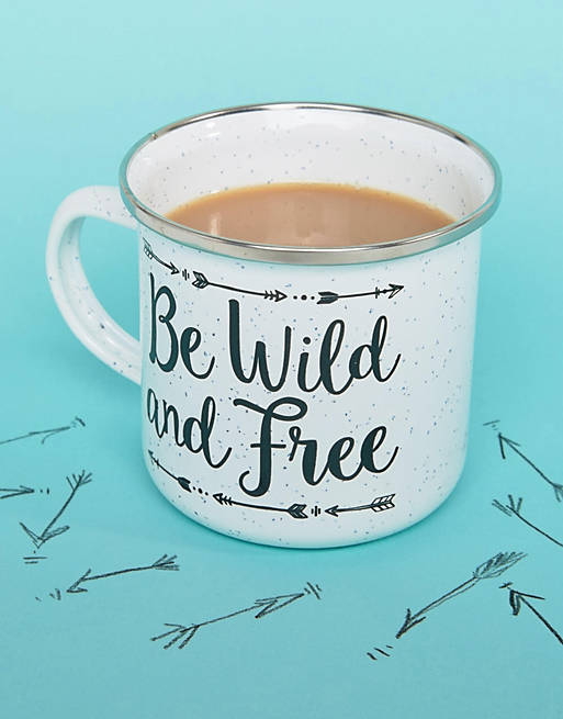 Sass & Belle – Be Wild & Free – Emaillierte Tasse
