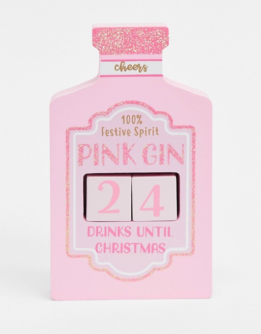 Sass & Belle Christmas countdown blocks in pink gin print