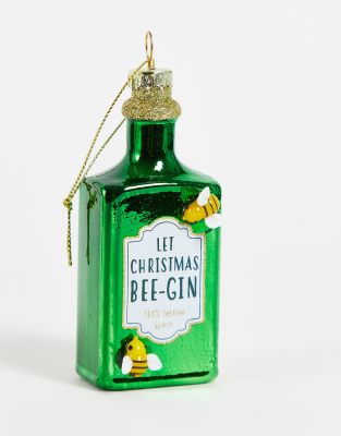 Sass & Belle Christmas decoration in gin bottle design-Green φωτογραφία