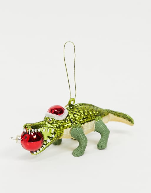 Sass & Belle Christmas tree decoration in festive alligator design